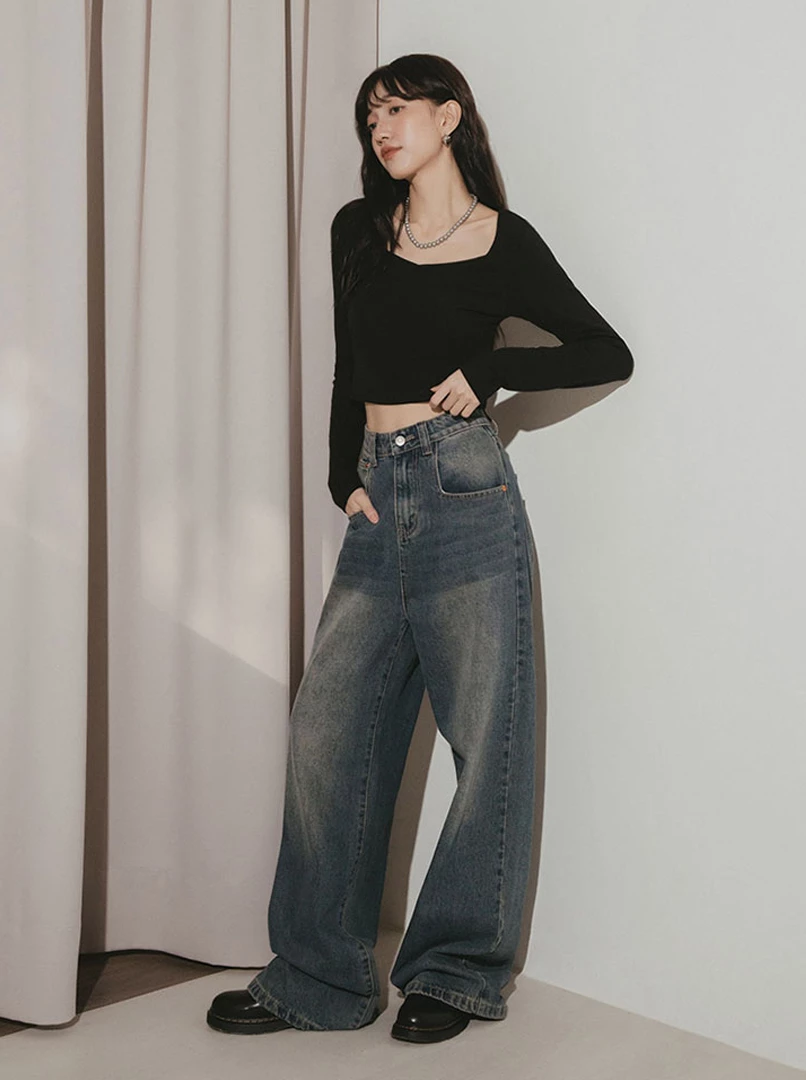 方領親膚修身上衣