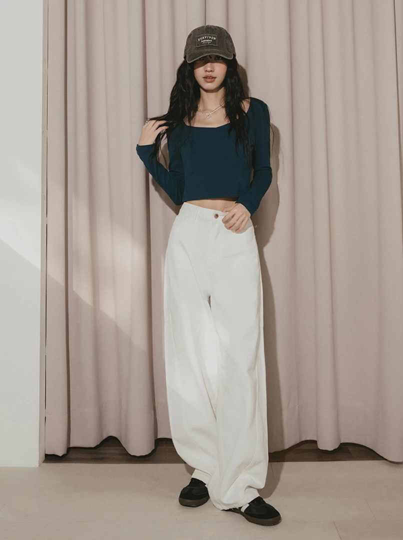 方領親膚修身上衣