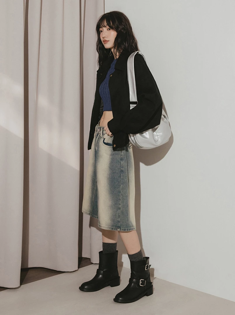 麻花針織短袖上衣