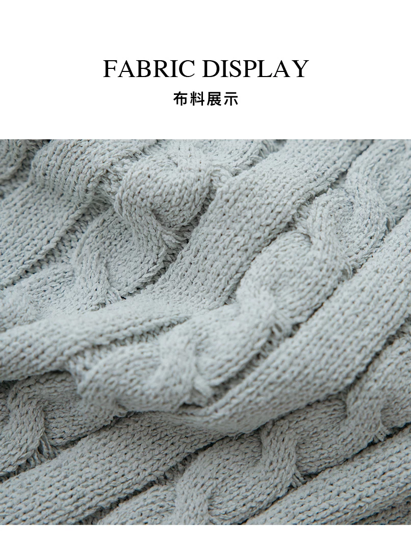 麻花針織短袖上衣