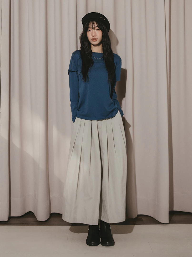 假兩件疊層設計上衣