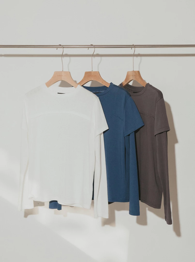 假兩件疊層設計上衣