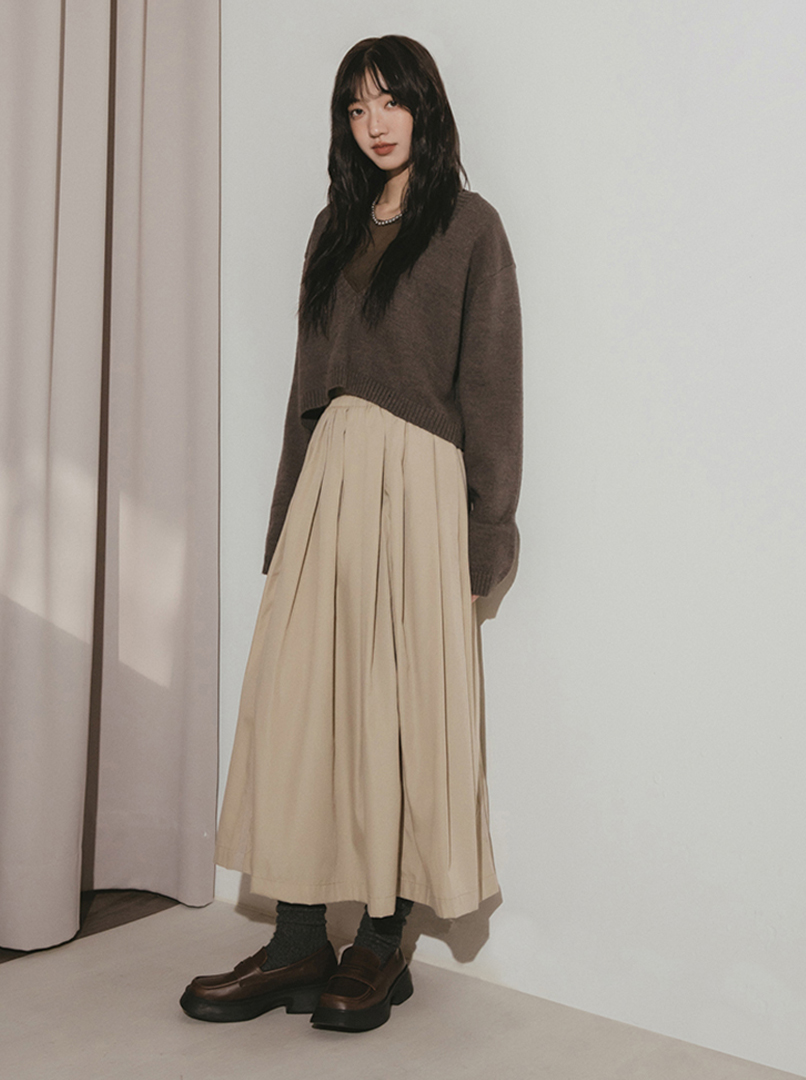 寬鬆短版兩件套上衣