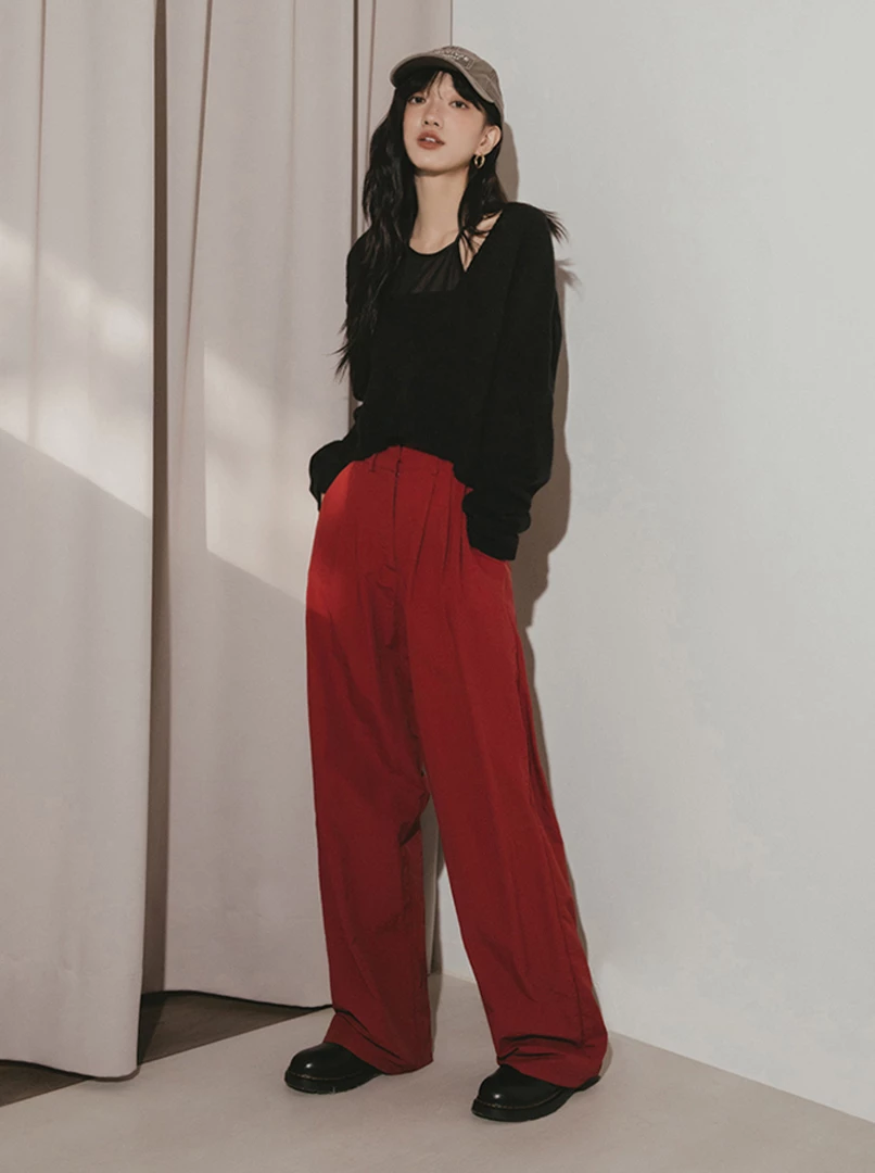 寬鬆短版兩件套上衣