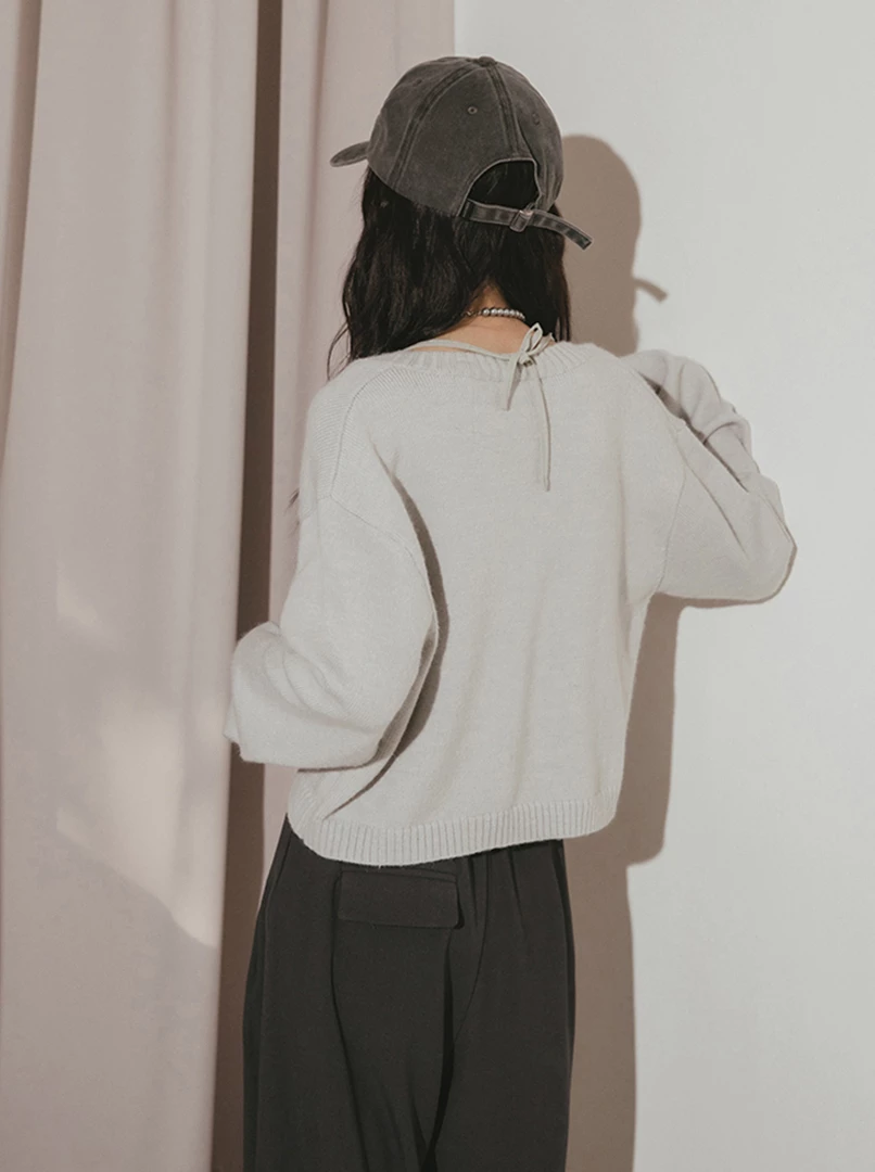 寬鬆短版兩件套上衣