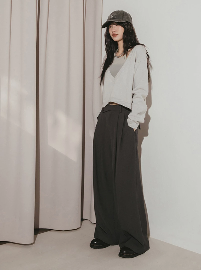 寬鬆短版兩件套上衣