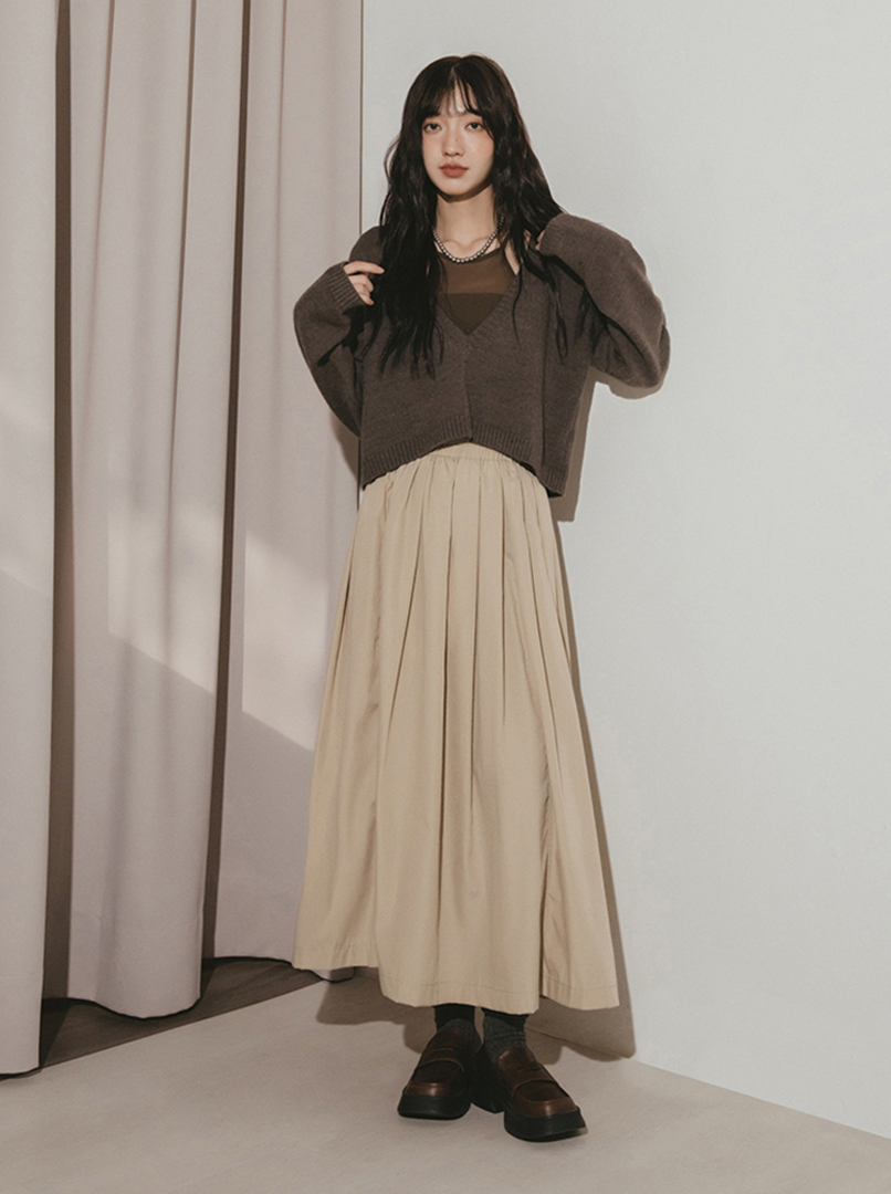 寬鬆短版兩件套上衣