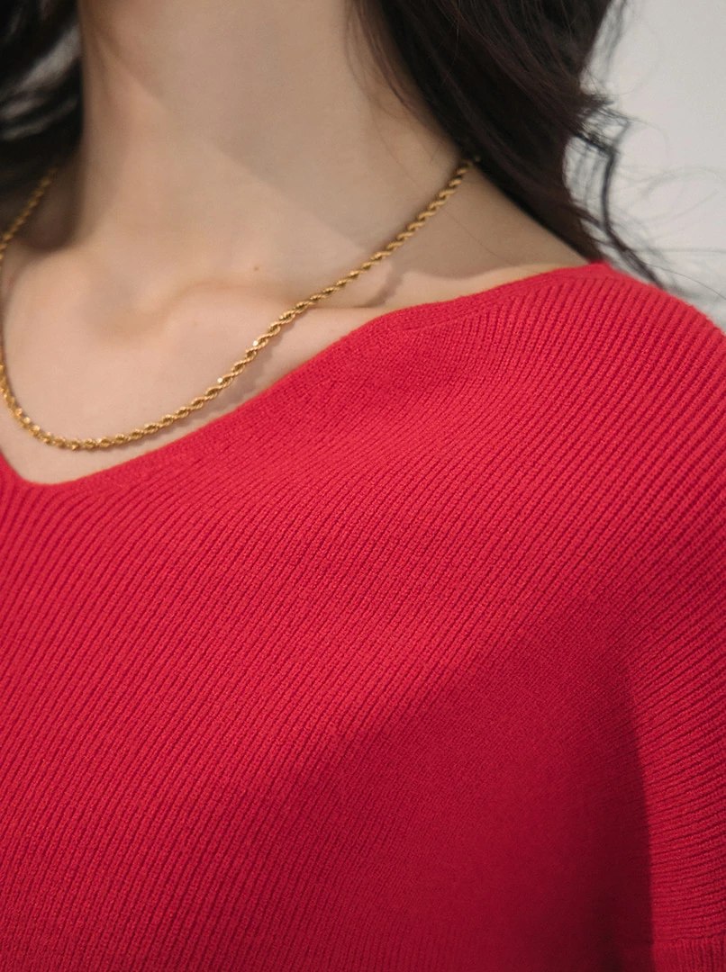 法式V領鈕釦上衣