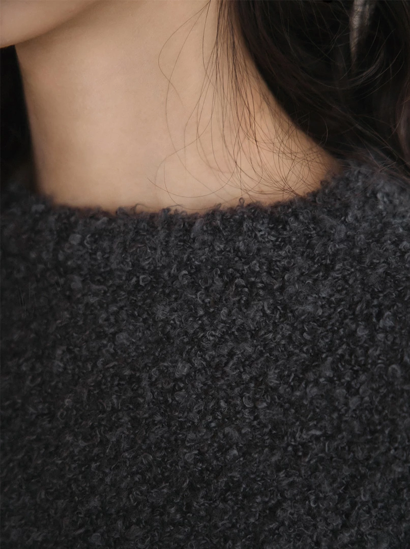 圈圈絨圓領毛衣