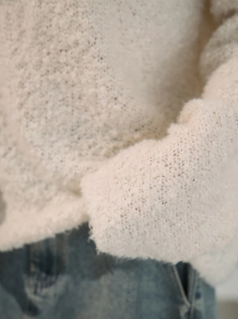 圈圈絨圓領毛衣