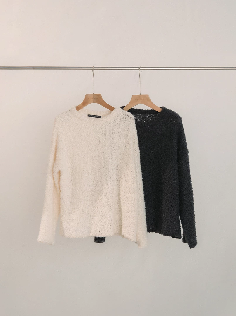 圈圈絨圓領毛衣