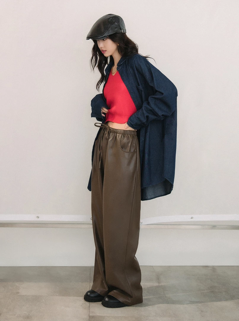 Oversize牛仔襯衫