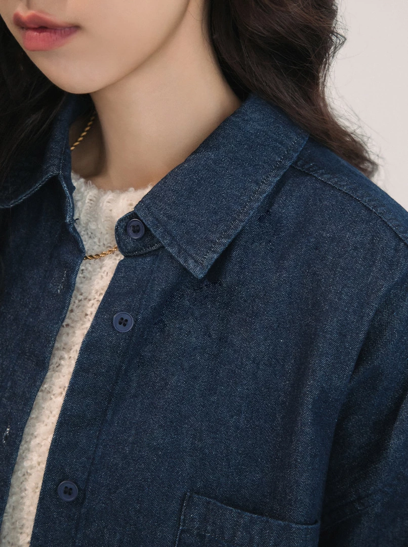 Oversize牛仔襯衫