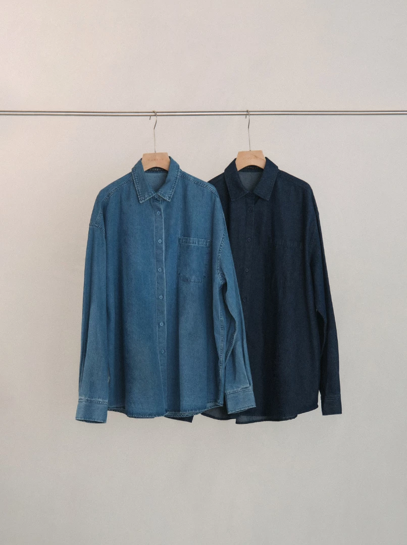 Oversize牛仔襯衫