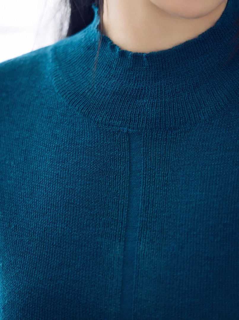 中線薄針織上衣