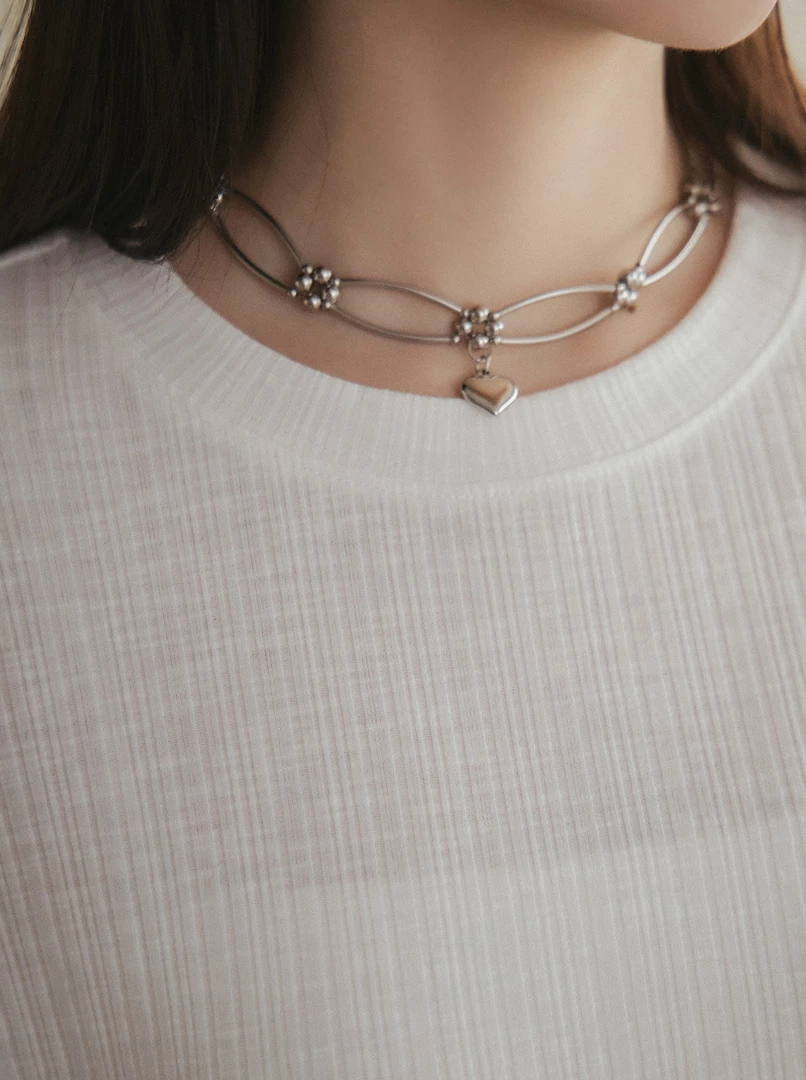 疊搭紋理長版衫