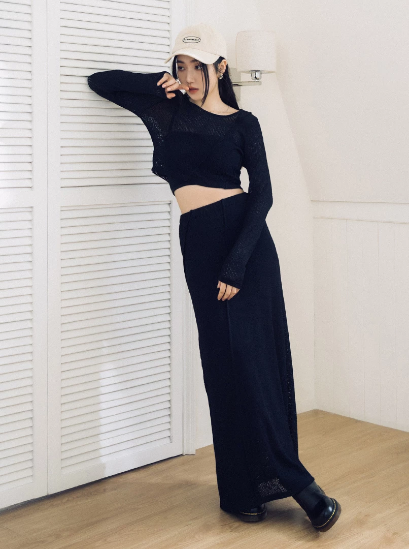 微透斜線立體上衣