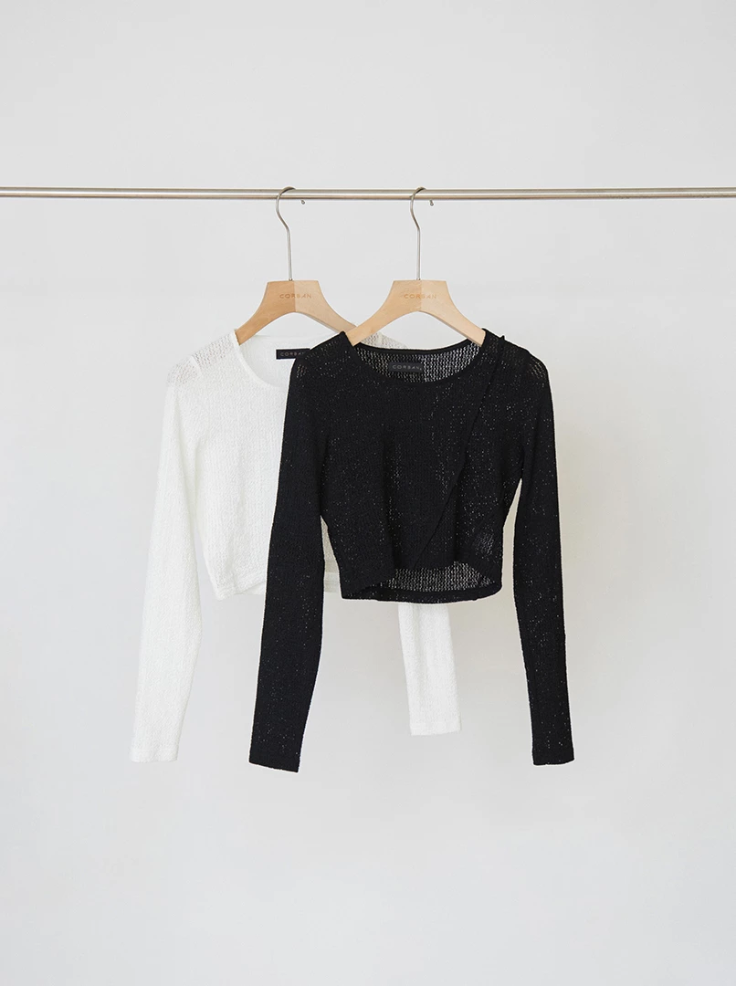 微透斜線立體上衣