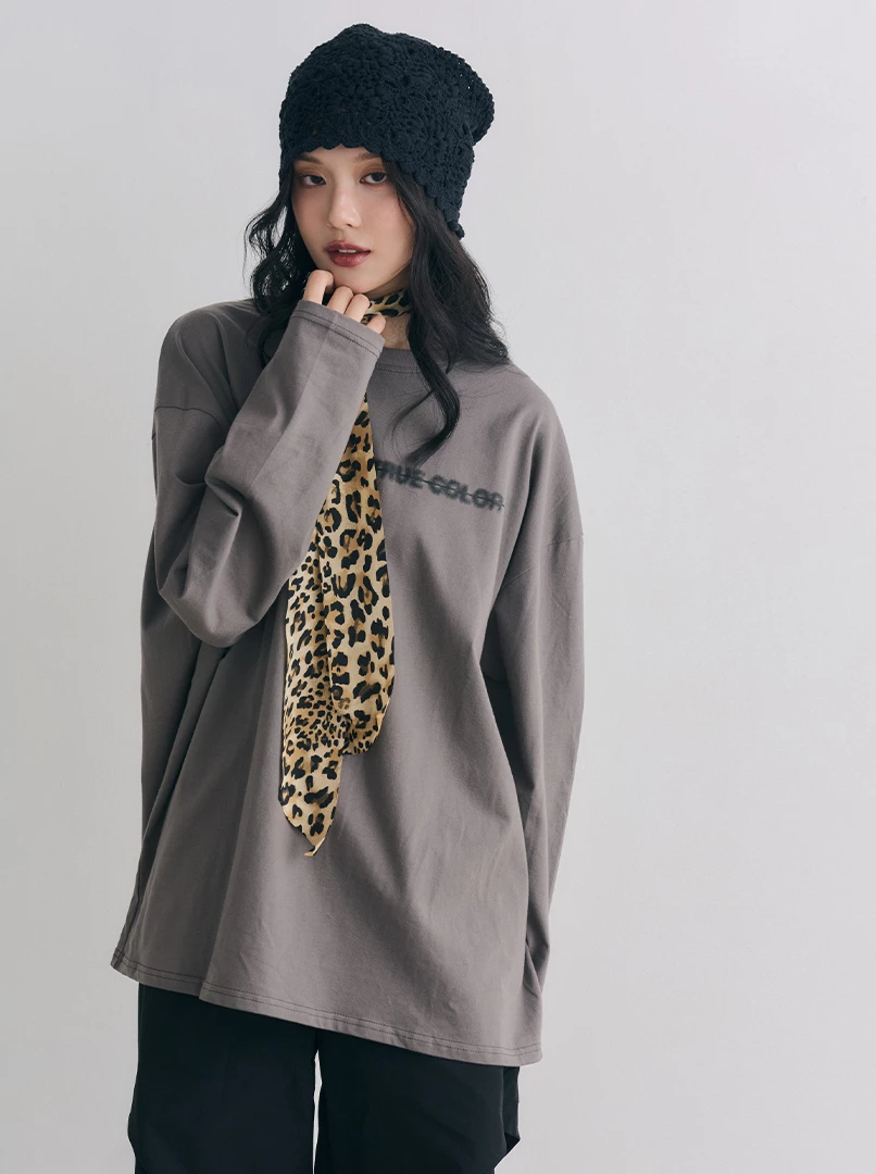 美式休閒字樣長袖T