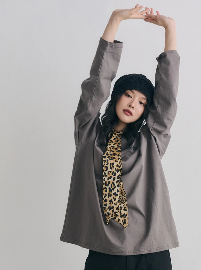 美式休閒字樣長袖T