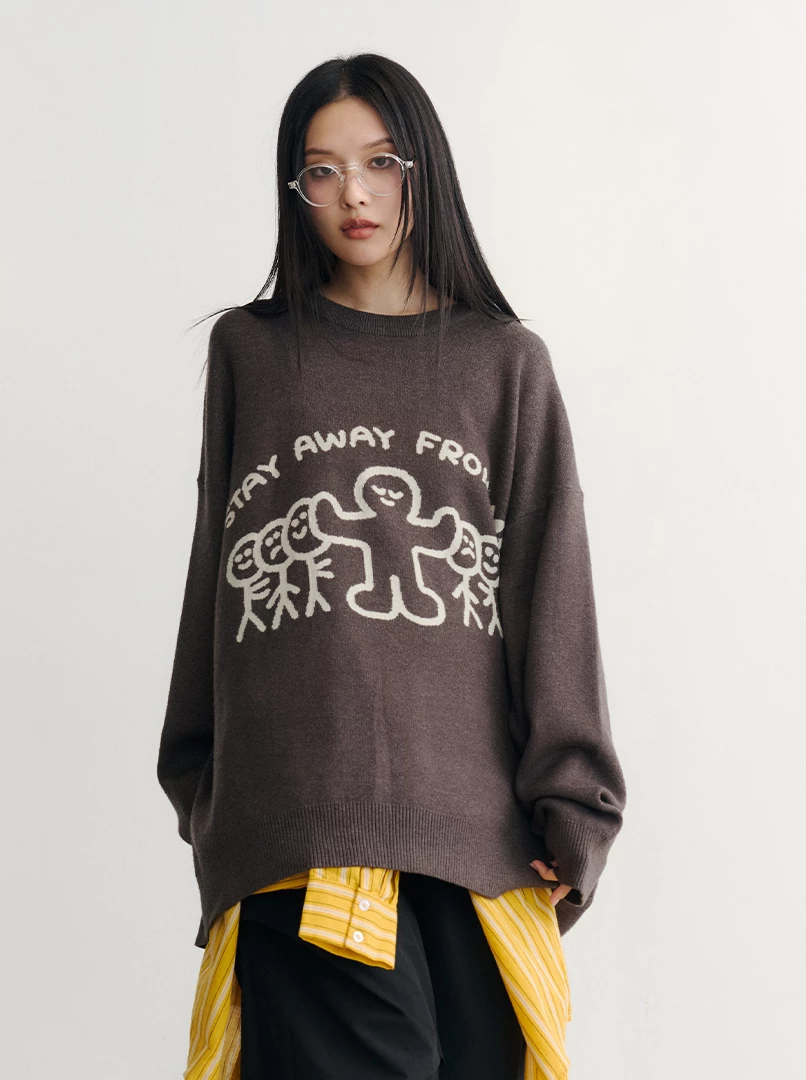 聯名圖案毛衣-S牽手人