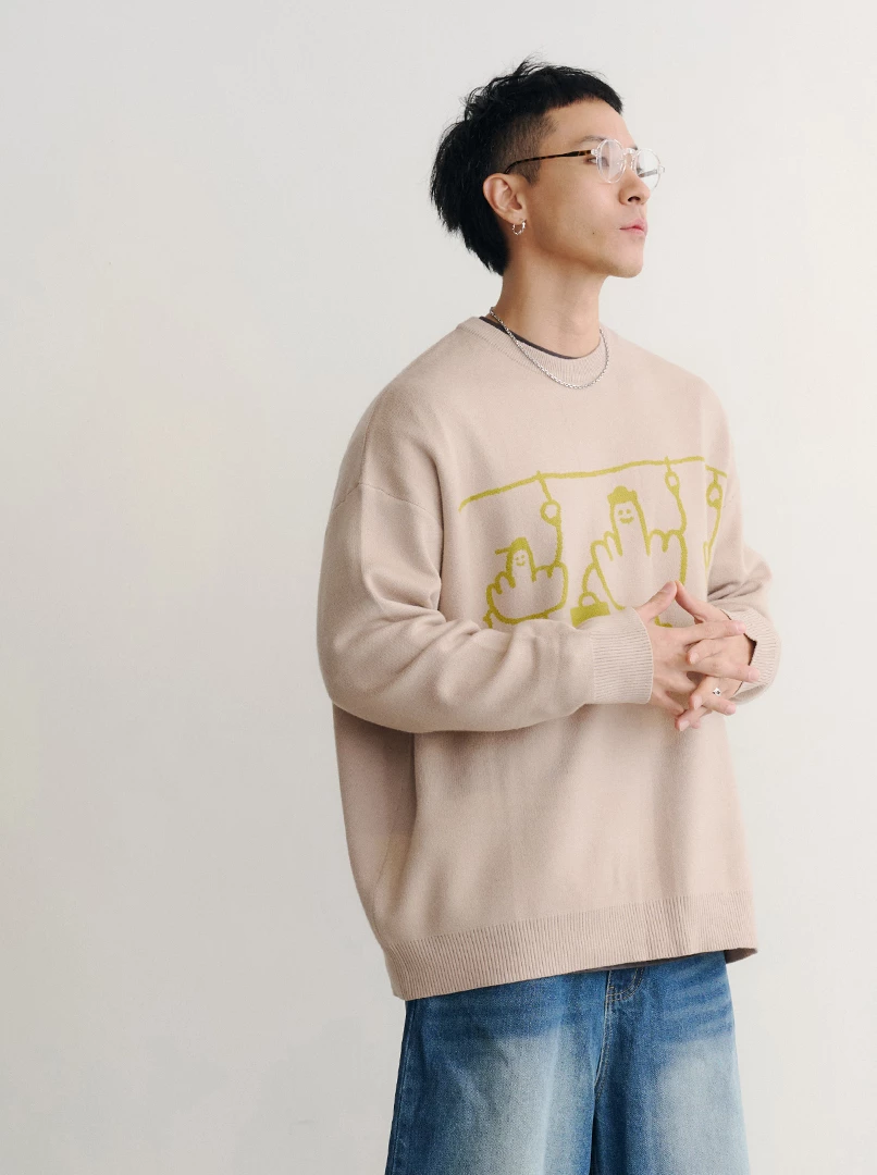 聯名圖案毛衣-S小雞