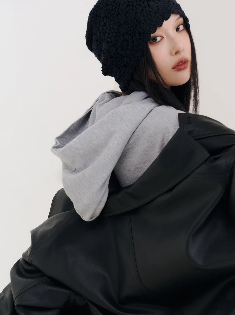 純色連帽隨性大學T