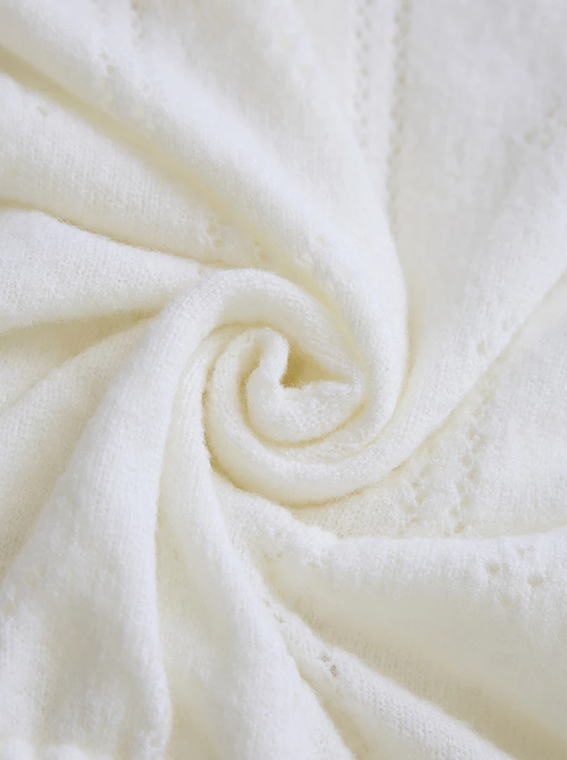 氣質鉤花鏤空抽繩上衣