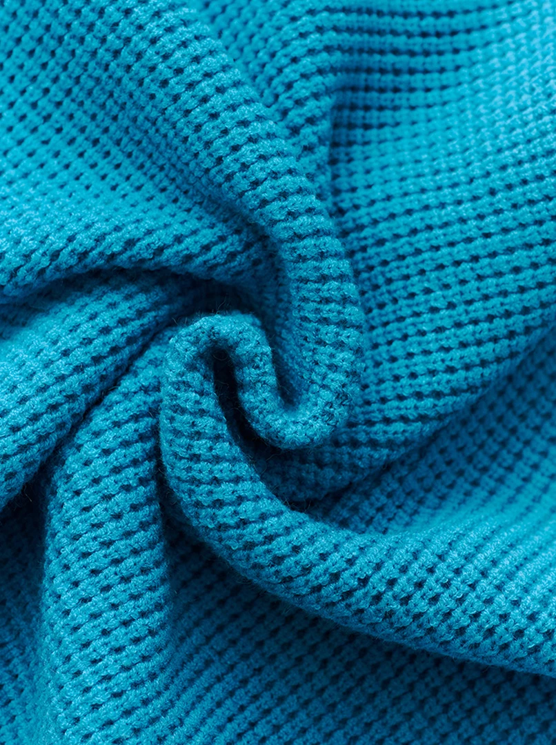 華夫格經典圓領針織毛衣