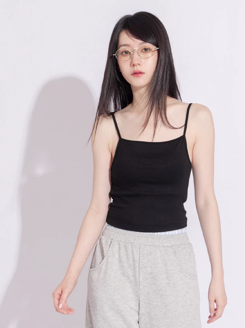 細肩可調純色bratop上衣