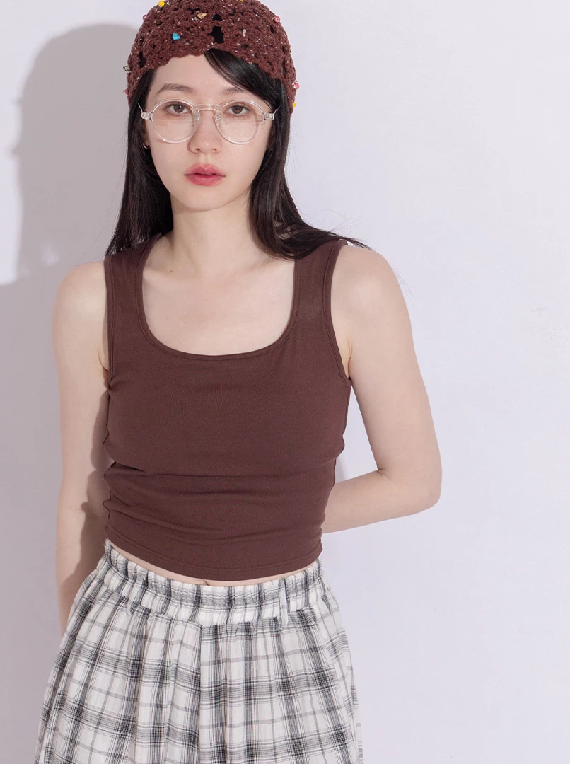 方領寬肩bratop上衣